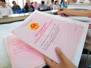 giấy chứng nhận quyền sử dụng đất