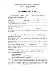 hợp đồng thuê nhà ở