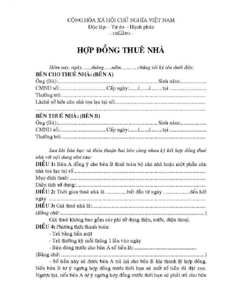 Hợp đồng thuê nhà ở và một số tình huống liên quan (Phần 1)
