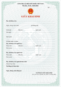 giấy khai sinh