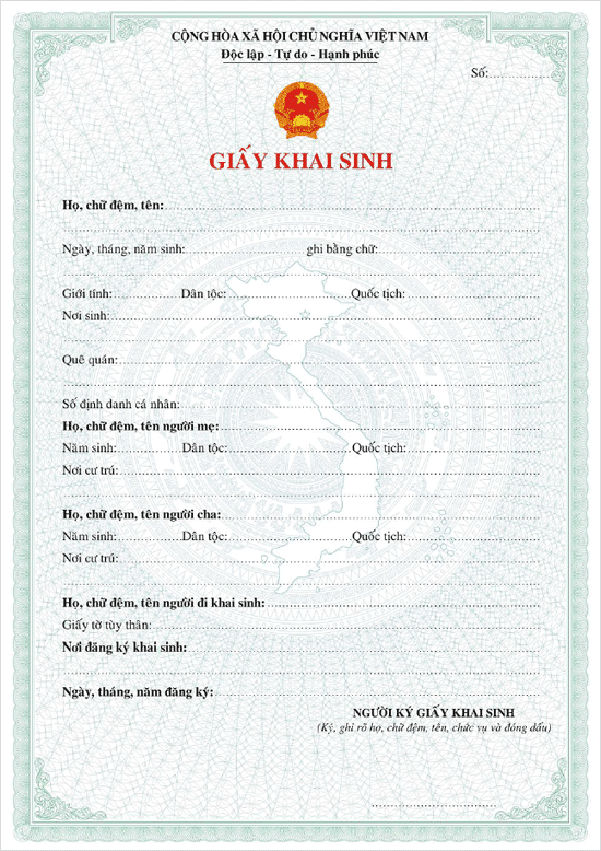giấy khai sinh